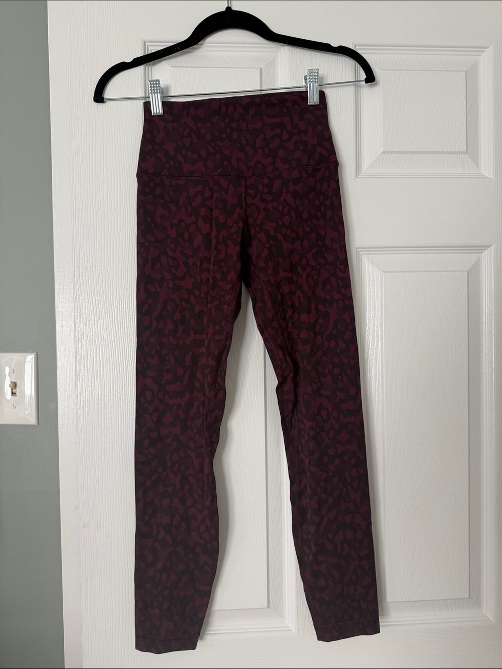 lululemon athletica Burgundy Leopard-Print High-Rise Leggings